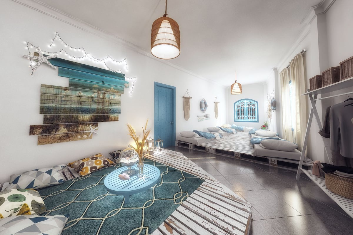 Dormitorio compartido, dormitorio mixto (Bed in 6-bed) | Wifi gratis y ropa de cama