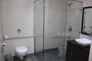 Standard Double Room, Accessible, Garden View | Bathroom | Shower, rainfall showerhead - The Vaishali Residency (Hajipur)