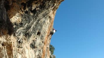 Outdoor rock climbing