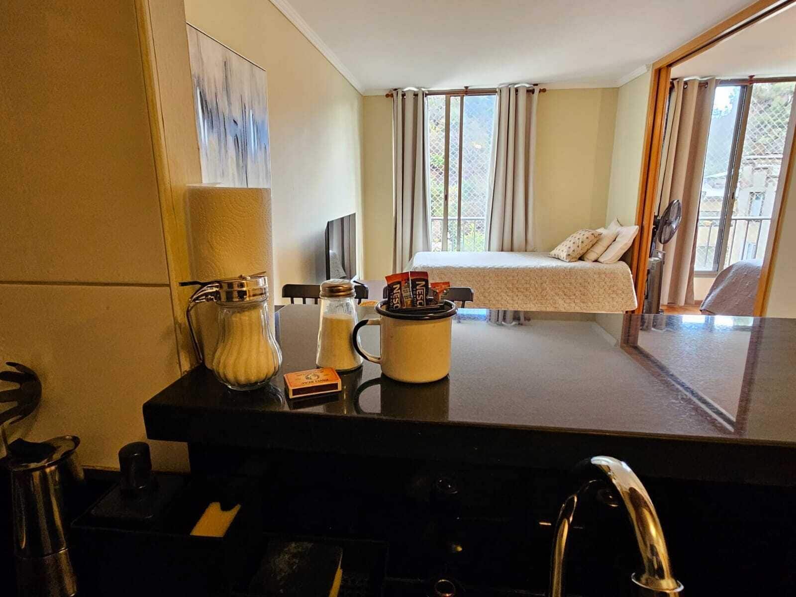 Comfort Apartment, 1 Bedroom | Private kitchen | Fridge, microwave, oven, stovetop