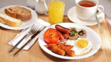 Daily cooked-to-order breakfast for a fee