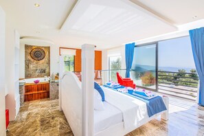 别墅, 1 间卧室, 无烟房, 私人游泳池 | 床单