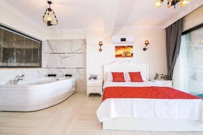 Villa, 1 Schlafzimmer, Nichtraucher, eigener Pool | Bettwäsche