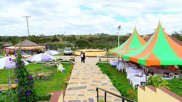 Outdoor wedding area