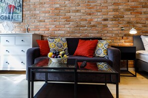 Comfort-Apartment, Stadtblick (Panienska B) | Wohnbereich