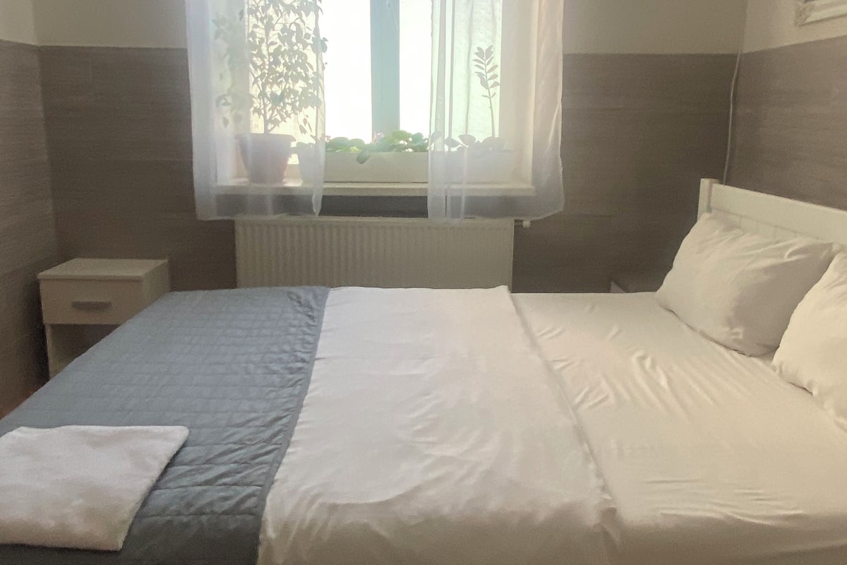 Economy Double Room, Shared Bathroom | Individually decorated, blackout drapes, iron/ironing board, free WiFi