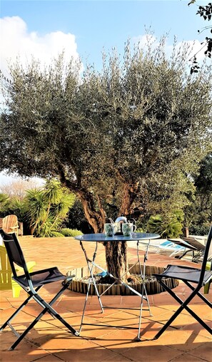 Comfort Double Room, Pool View (Dauphin) | Terrace/patio - Villa des Delices (Grimaud)