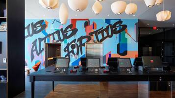 Quiosque de check-in/check-out