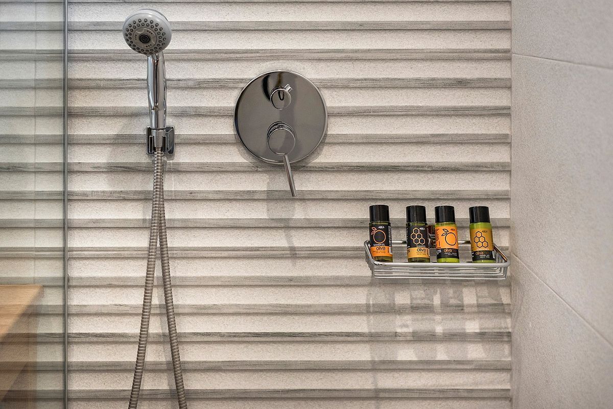 shower, rainfall showerhead, designer toiletries, hair dryer
