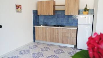 Apartment, 2 Bedrooms | Private kitchen | Full-size fridge, oven, stovetop, cookware/dishes/utensils