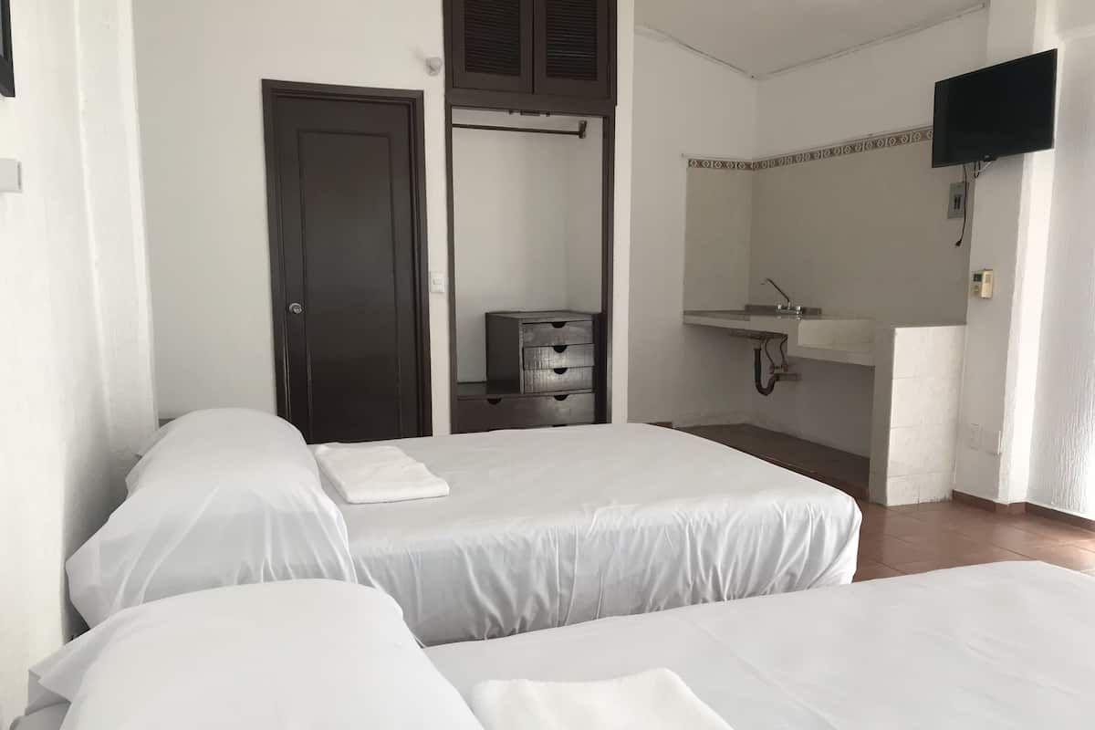 Basic Double Room, 2 Queen Beds, Smoking