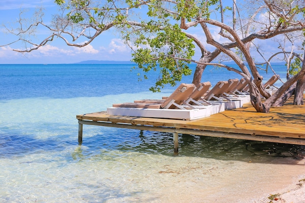 Private beach, white sand, free beach shuttle, free beach cabanas