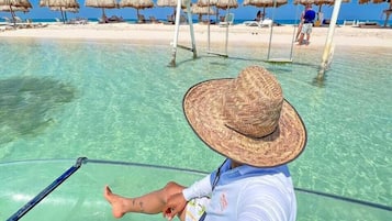 Private beach, white sand, free beach shuttle, free beach cabanas