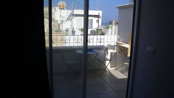 Quarto casal, terraço, vista para o mar | Terraço/pátio