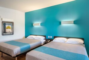 Desk, free WiFi, bed sheets