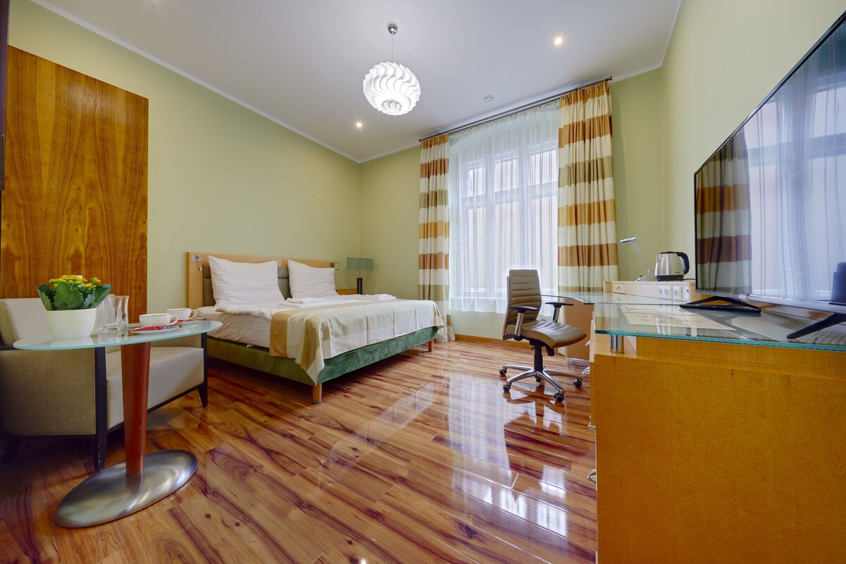 Desk, iron/ironing board, free WiFi, bed sheets