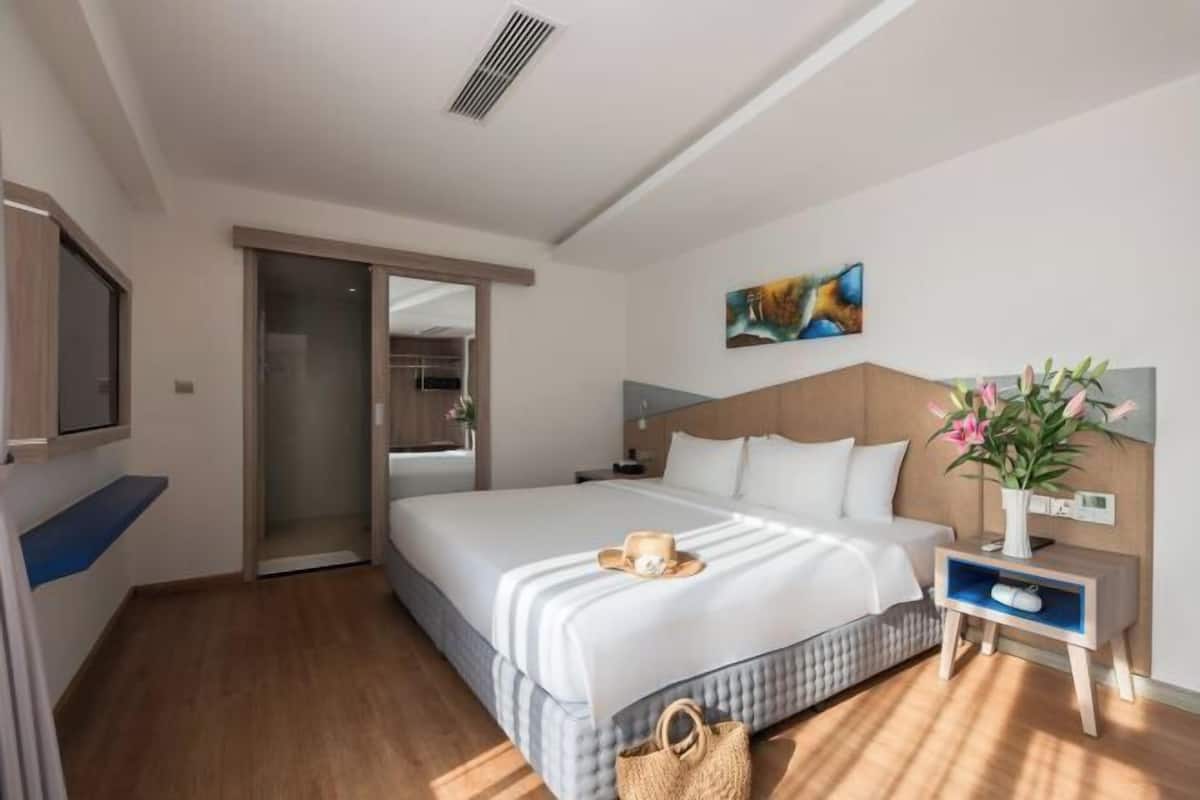 Minibar, caja fuerte, escritorio y cortinas opacas