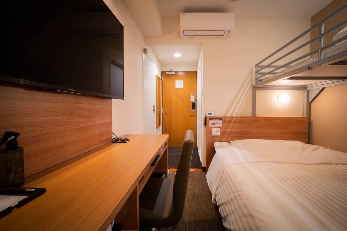 desk, laptop workspace, blackout curtains, soundproofing