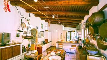 Ferienhaus, 2 Schlafzimmer, eigener Pool | Wohnbereich