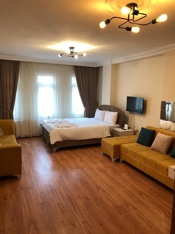 อพาร์ทเมนท ์, 1 ห้องนอน, ปลอดบุหรี่ | 1 ห้องนอน, เปล/เตียงเด็กอ่อน (ฟรี), Wi-Fi ฟรี, ผ้าปูที่นอน