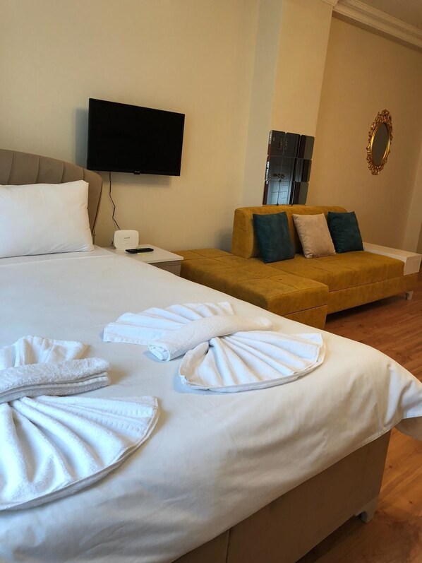 Apartment, 1 Schlafzimmer, Nichtraucher | 1 Schlafzimmer, kostenlose Babybetten, kostenloses WLAN, Bettwäsche