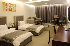 Minibar, in-room safe, desk, blackout curtains