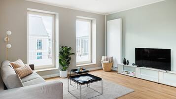 Apartment, 1 Bedroom | Living area | 40-inch flat-screen TV with cable channels, TV