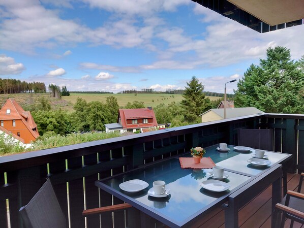 Standard Condo (Sonnen.Tanz) | Terrace/patio - Ferienwohnungen am Brockenblick (Oberharz am Brocken)