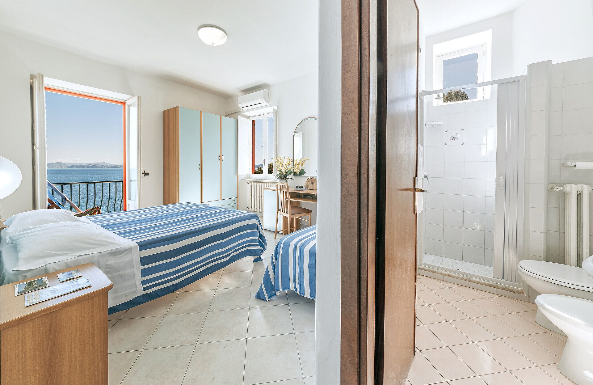 triple room, sea view | 1 bedroom, minibar, desk, free wifi