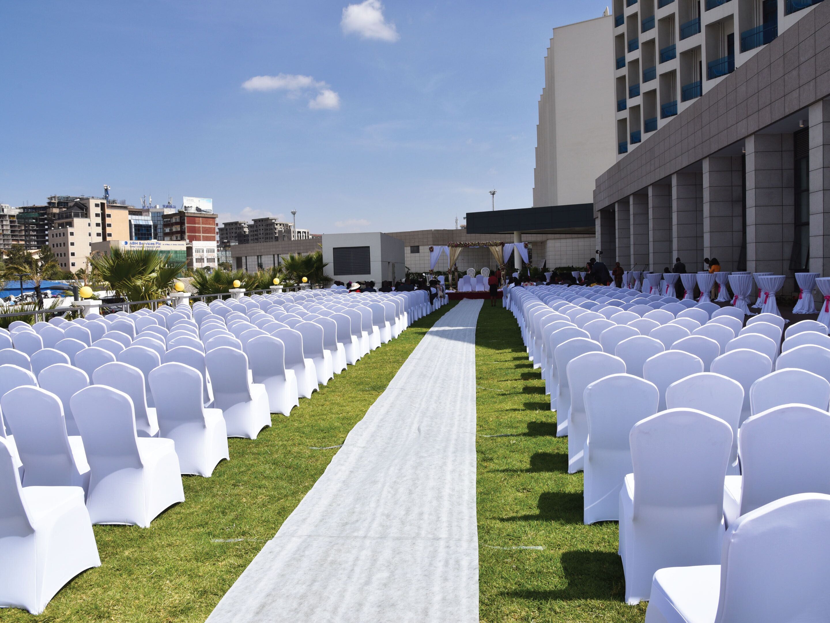 outdoor wedding area