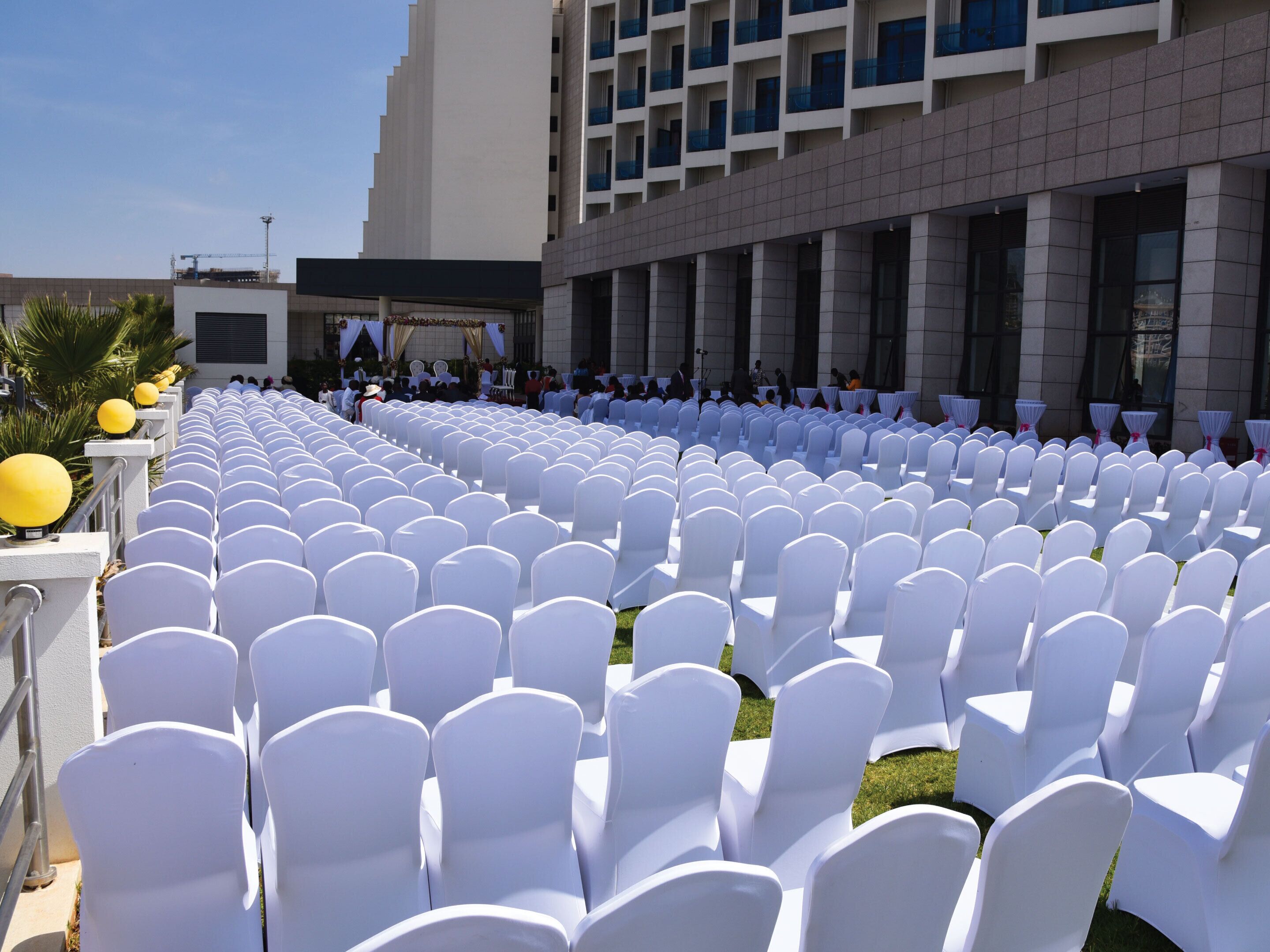 outdoor wedding area