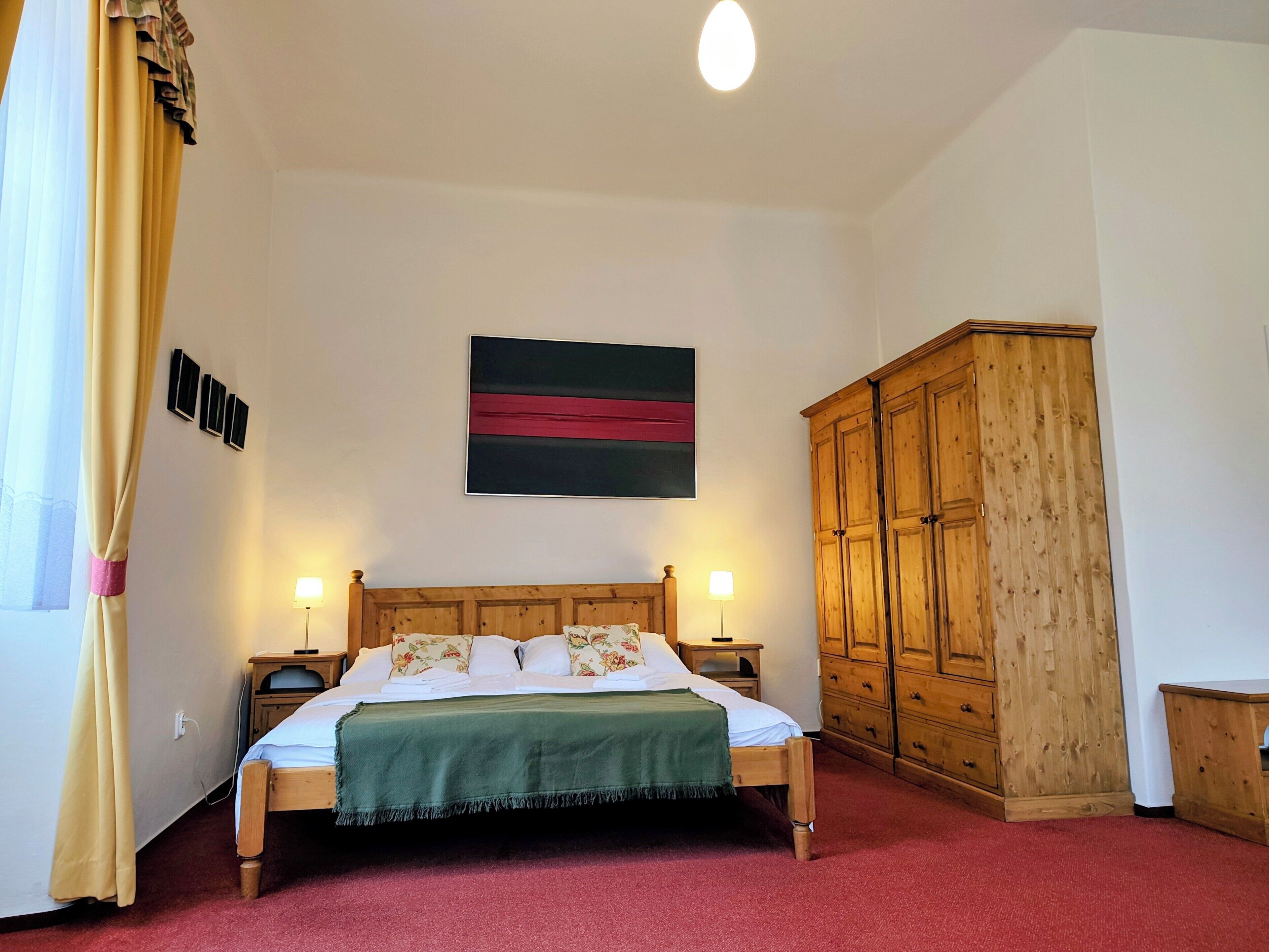 Family Room | Desk, blackout curtains, iron/ironing board, free WiFi