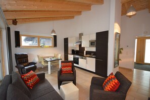 Appartamento, 2 camere da letto (Schmitten Finest Apartment - CAMERON) | Soggiorno | TV a schermo piatto