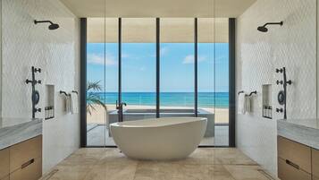 Villa, 6 Bedrooms, Beachfront | Bathroom | Separate tub and shower, deep soaking tub, rainfall showerhead