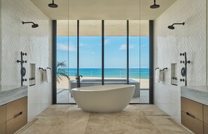 Villa, 6 Bedrooms, Beachfront | Bathroom | Separate tub and shower, deep soaking tub, rainfall showerhead