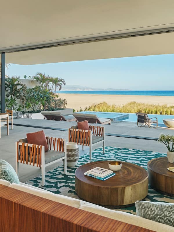 Villa, 6 Bedrooms, Beachfront | Living area | 50-inch LCD TV with digital channels, TV, pay movies