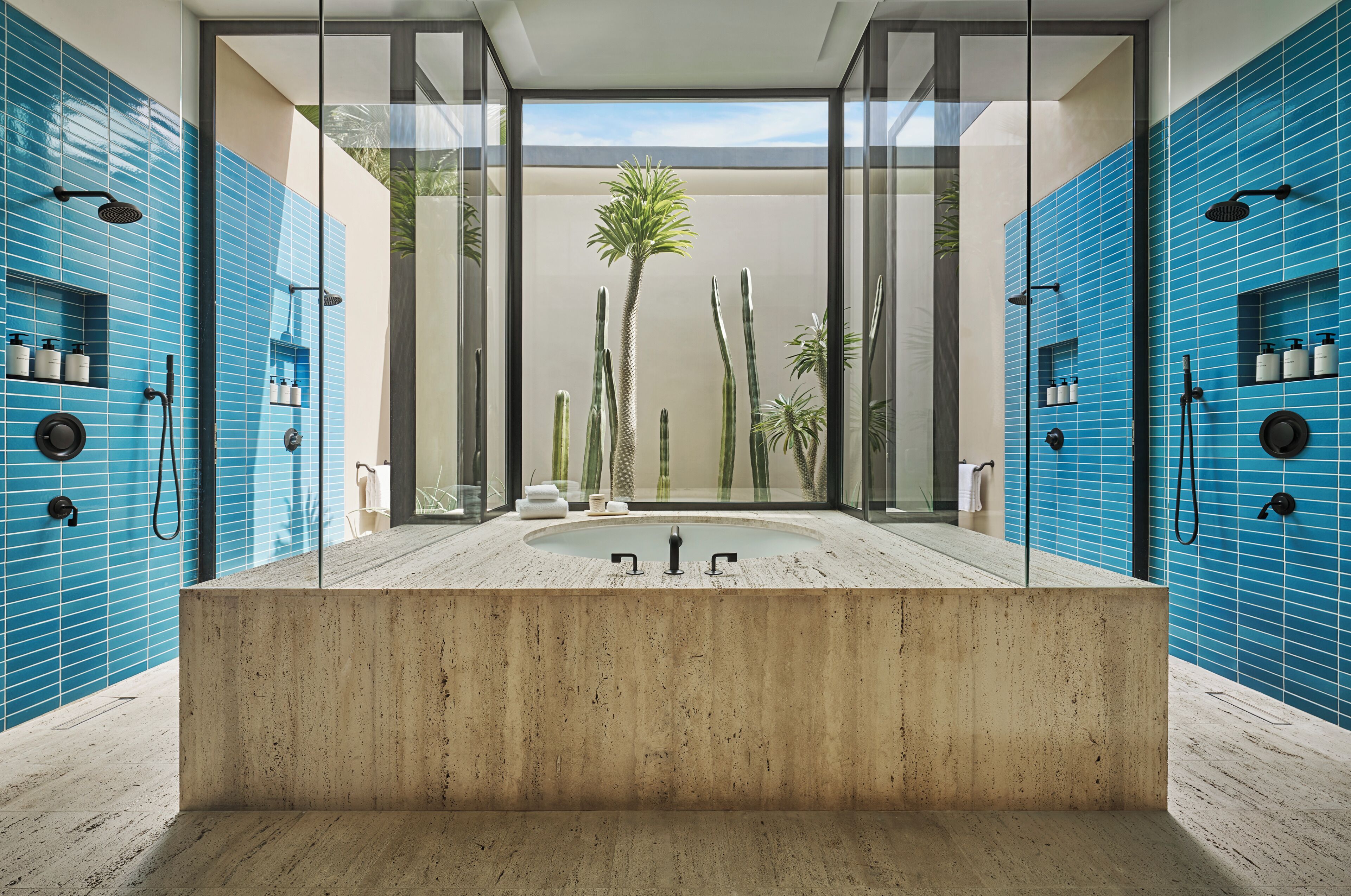 Villa, 5 Bedrooms (Oasis) | Bathroom | Separate tub and shower, deep soaking tub, rainfall showerhead
