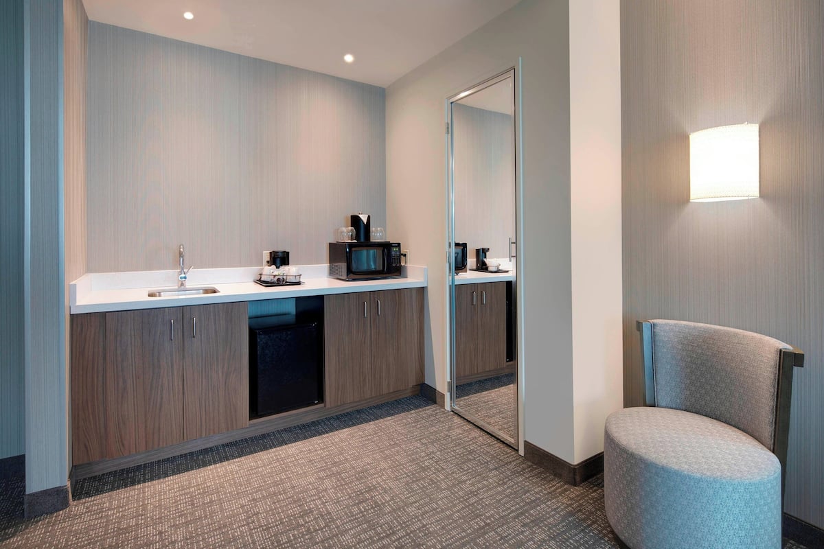 Suite, 1 King Bed with Sofa bed, Non Smoking, City View | Desk, iron/ironing board, free cribs/infant beds, rollaway beds