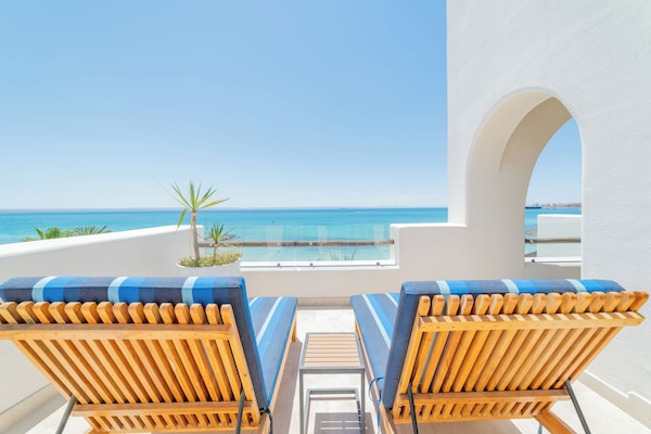 Deluxe-Penthouse, 1 Schlafzimmer, Meerblick | Balkon