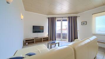 Villa, Private Pool | Living room | Flat-screen TV