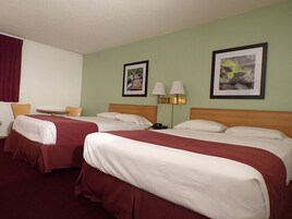 Basic Room, 2 Queen Beds, Non Smoking | Iron/ironing board, free WiFi, bed sheets