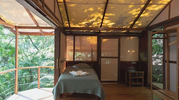 Cabaña Premium, 2 camas individuales, balcón, vista al océano | Wifi gratis y ropa de cama