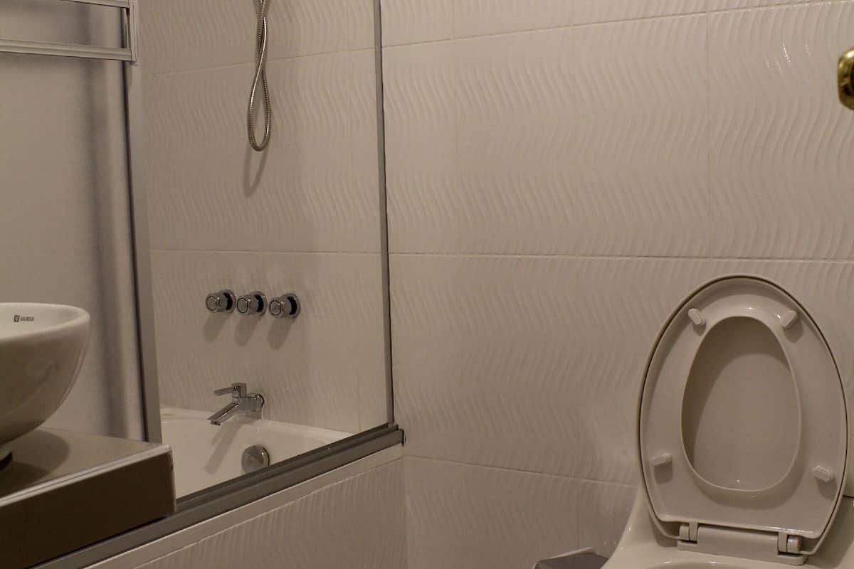 standard twin room, non smoking | bathroom | deep-soaking bathtub, rainfall showerhead, free toiletries, towels