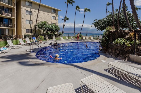 Outdoor pool, a heated pool