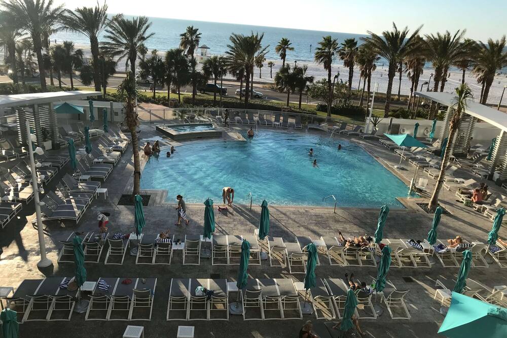 Clearwater Beach.....Florida\'s best kept secret! This resort sits alongside the breathtaking Gulf Coast. It is only a few miles from Tampa and all Tampa has to offer. Clearwater is the perfect beach getaway. Relax in your modern, tropical condo with all the comforts of home. Enjoy the Florida sunshine while having your feet in the soft, white sand or lounging by the pool. After enjoying the sun all day, come inside for a bite to eat or book yourself a spa treatment at Pallavi Spa. "Wine down" at the lobby bar or grab a drink at the pool bar while enjoying the beautiful sunset. You won\'t regret this amazing beach retreat!<br><br><br>Cancellation Policy:<br>30+ days from check-in(50% refund on amount paid. This does not include the service fee).29 days or less from check-in receives zero refund.<br>*The $99.00 USD guest name fee/property fee is non-refundable*<br><br><br>***Condos are assigned by the resort. We are sorry to say that we cannot guarantee what floor or view you will receive. The pictures on our site are an accurate representation of what each condo looks like. They are maintained and decorated alike by Wyndham.<br><br>Please provide the 1 name of the person arriving and checking into the resort 1st. This person MUST provide a photo ID that matches (EXACTLY) the name on the reservation and be at least 21 years of age. No exceptions.<br><br>Please note: The name of the guest checking in 1st cannot be changed once you have provided this information to us. If this name needs to be changed you would be charged an additional non-refundable $99.00 USD. Please make sure it is spelled correctly and exactly as shown on the photo ID.<br><br>Please note: If you plan to arrive more than 24 hours past your original booked check-in date you will need to notify the resort directly to avoid the resort cancelling your reservation due to a “no-show”.<br><br>Have you purchased travel insurance? See the site you booked through for details.<br><br>The amenities availability is based on the CDC recommendations and resort policy.<br><br>Shelby Resorts is not responsible for government issued travel bans or restrictions. Our cancellation policy would apply. Clearwater Beach by Wyndham, 2 Bedroom, Gulf of Mexico at your back doorstep