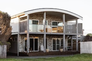 Upstairs and downstairs balconies of Restus  facing the Southern Ocean
