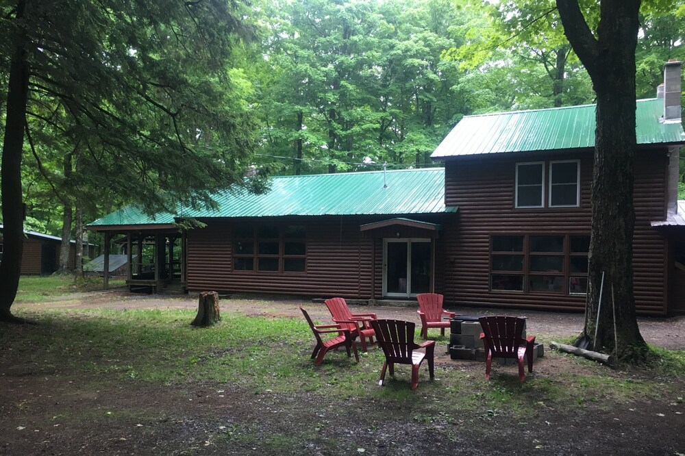 Rustic Adirondack Home on French Pond w/Sandy Beach, Direct Snowmobile & ATV