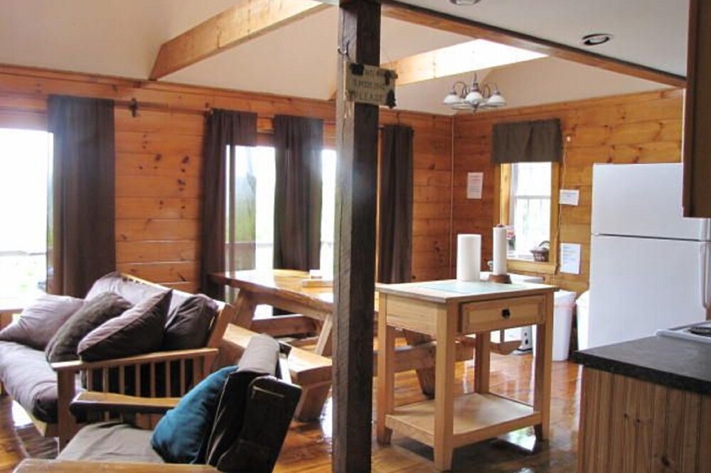 different cabins available depending on group size (children stay for half