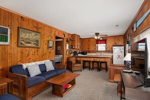 TV, DVD player, books