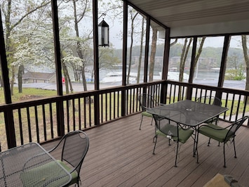 View from large screened porch